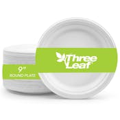 9" Disposable Round Plates - Bagasse, 125 Pack