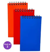 Three Leaf Poly Cover Memo Books, 3-Pack