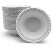12 oz Disposable Bowls - Bagasse, 125 Pack