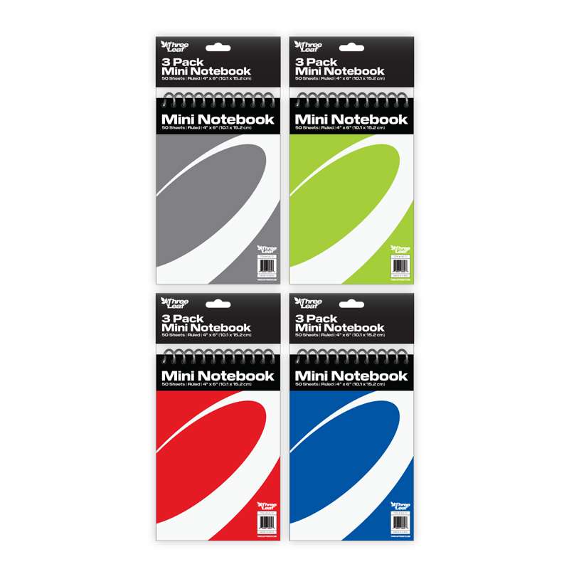 Wholesale Mini Spiral Notebook - 50 Lined Sheets, 3 Pack | DollarDays