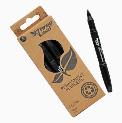 Permanent Markers - Black, 4 Pack