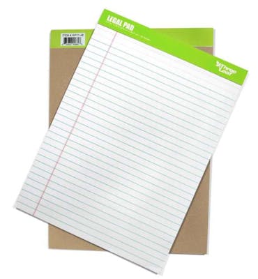 Three Leaf Writing Pad, 8.5 X 11.75