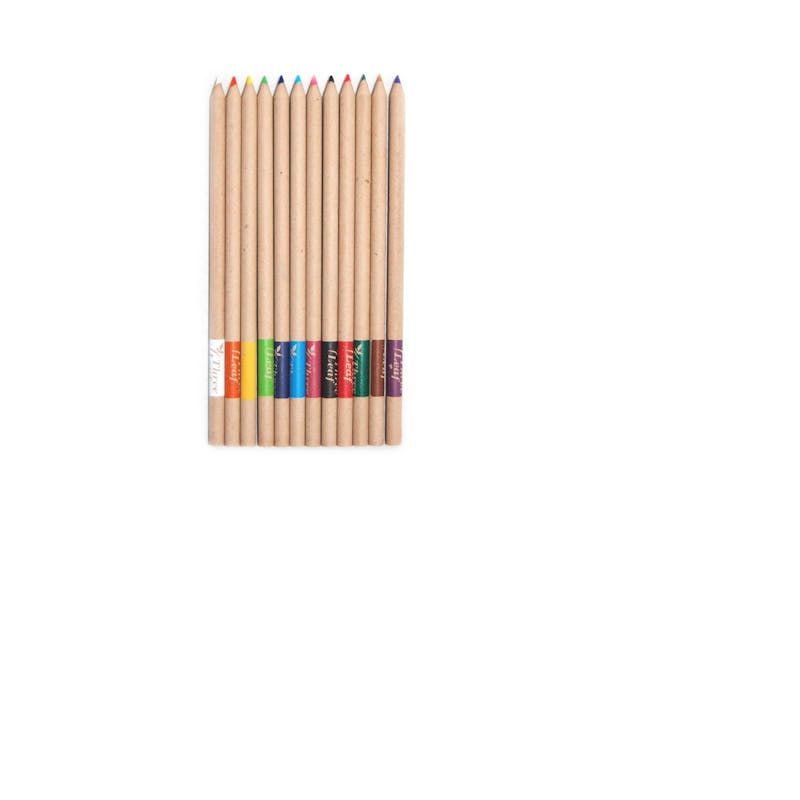 12 Ct Recycled Paper Color Pencils