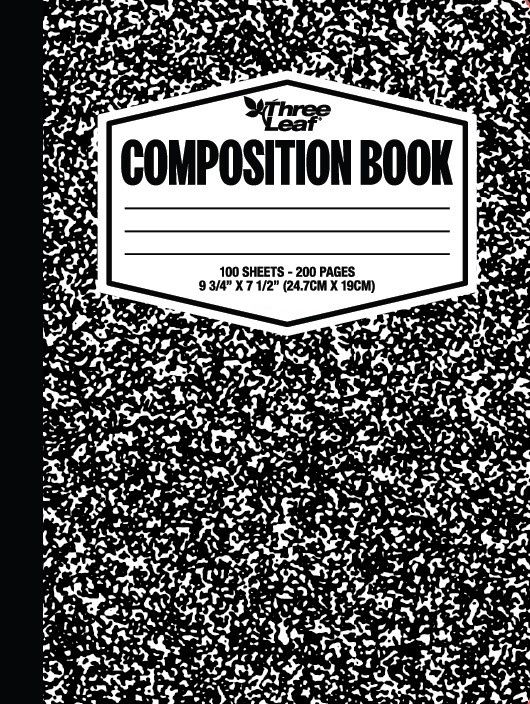College Ruled Composition Notebooks - 100 Sheets  Black