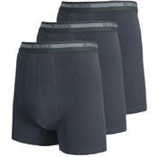 Men's Stretch Cotton Boxer Briefs - Charcoal, Small, 3 Pack