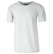 Men's Crew Neck Pocket Tees - White, Small