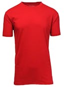 Men's Crew Neck Tees - Red, Small