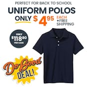 Uniform Polos - Large, Navy, Short Sleeve