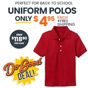 Uniform Polos - Small, Red, Short Sleeve