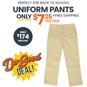 Boys' Chino Uniform Pants - Khaki, 5