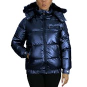 Women's Fashion Bubble Jackets - Navy, S-XL