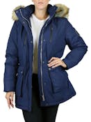 Women's Parka Jackets - Navy, S-XL