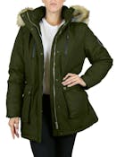 Women's Parka Jackets - Olive, S-XL