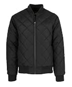 Men's Quilted Bomber Jackets, Black, S-2XL
