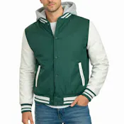 Men's Varsity Jacket - Size S-3XL, Green