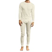 Men's Thermal Underwear Sets - Cream, S-2X, Top & Bottom