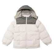 Boys' Heavyweight Bubble Jackets - White & Charcoal, 8-20, Hooded