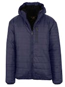 Men's Heavyweight Bomber Jackets - Navy, S-2X, Quilted, Sherpa Lining