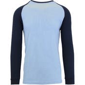 Men's Thermal Shirts - Sky Blue/Navy, S-XL
