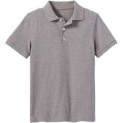 Boys' Uniform Polos - Small, Heather Gray, Short Sleeve