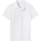 Boys' Uniform Polos - XL, White, Short Sleeve