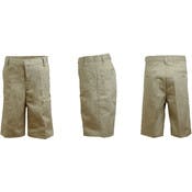 Boys' Uniform Shorts - Sizes 16 - 20, Khaki, Flat Front