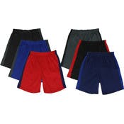 Boys' Side Panel Active Shorts - 6 Color Combos, S-XL