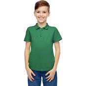 Boys' Uniform Polo Shirts - Hunter Green, Short Sleeve, Size 16