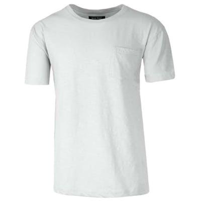 Men's Crew Neck Pocket Tees - White, 2XL