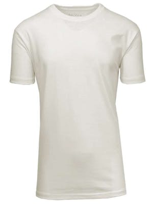 Men's Crew Neck Tees - White, Large