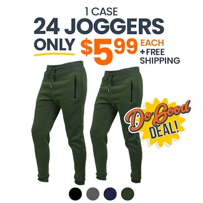 Unisex Heavyweight Fleece Joggers, Olive, M-2XL