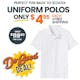 Uniform Polos - Medium, White, Short Sleeve (1 of 2)