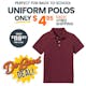 Uniform Polos - Small, Burgundy, Short Sleeve (1 of 2)