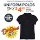 Girls' Uniform Polos - Small, Black, Short Sleeve