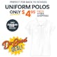 Girls' Uniform Polos - White, 2XL, Short Sleeve
