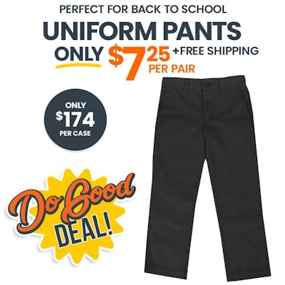 Boys' Chino Uniform Pants - Black, 5
