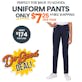 Girl's Super Stretch Skinny Uniform Pants - Navy, 12