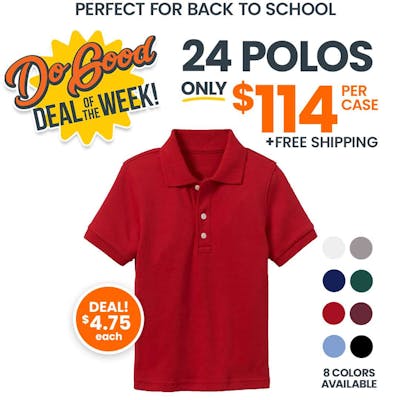 Uniform Polos - XL, Red, Short Sleeve