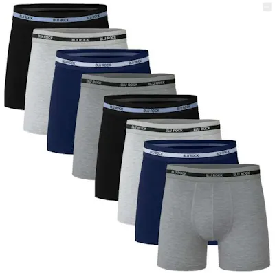 Men's Boxer Briefs - Size 2XL, 8 Pack
