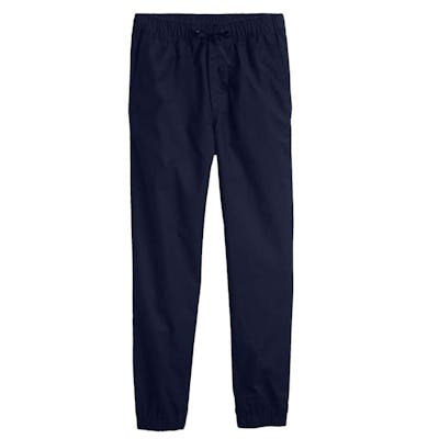 Boys' Slim Fit Twill Joggers - Navy, L 14/16