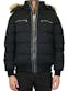 Men's Fur Hood Jackets, Black, S-2XL