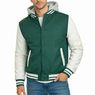Men's Varsity Jacket - Size S-3XL, Green