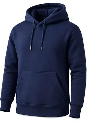 Men's Heavyweight Fleece Pullover - Size S-2XL, Navy