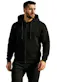 Men's Heavyweight Fleece Zip Hoodie - Size S-2XL, Black