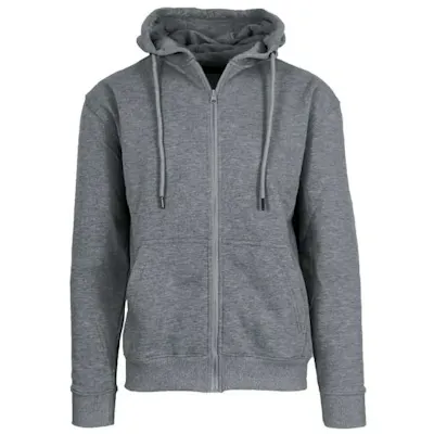 Men's Heavyweight Fleece Zip Hoodie - Size S-2XL, Charcoal