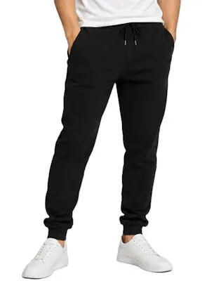 Men's Heavyweight Fleece Joggers - Size S-2XL, Black