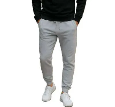 Men's Heavyweight Fleece Joggers - Size S-2XL, Heather Gray