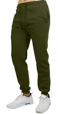 Men's Heavyweight Fleece Joggers - Size S-2XL, Olive