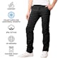 Fleece-Lined Stretch Chino Pants - Black, Size 30-40, 31" Inseam