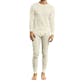 Men's Thermal Underwear Sets - Cream, S-2X, Top & Bottom